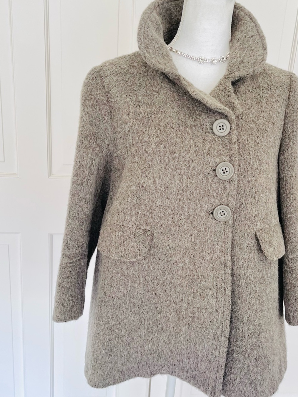 See by Chloe gray alpaca mohair wool peacoat * - Picture 7 of 14